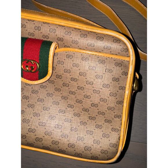 Gucci Vintage Authentic GG Micro Monogram Sherry Crossbody/Shoulder Bag w Pouch - Picture 3 of 16